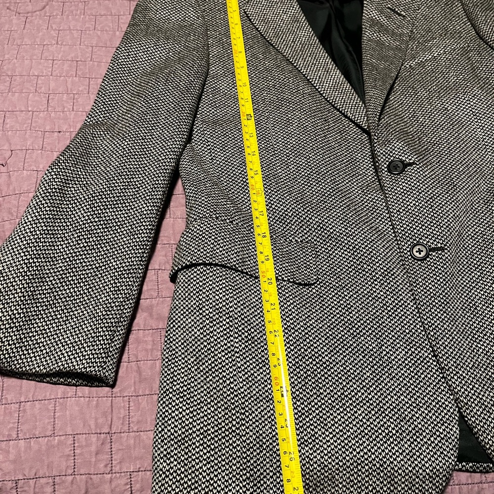 🤑3 for $12 🤑BARGAIN ALERT! $5 Vintage Men's Black and White Tweed Blazer - Picture 5 of 14